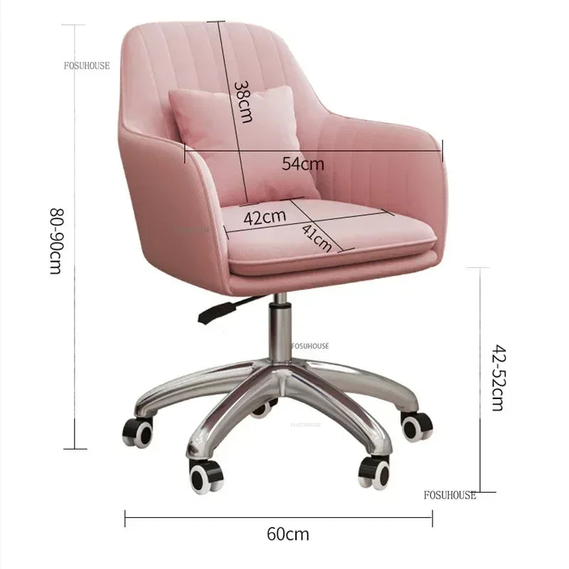 Modern pink Office Chairs Home Bedroom Leisure gaming chair for Office Furniture Comfortable Back Lift Swivel computer Chair K