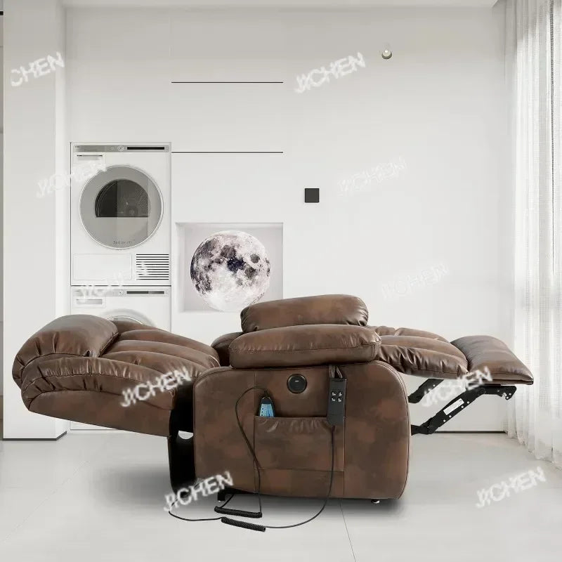 ZQ Dual Motor Sleeper Chair With Massage And Heating Functions Suitable For The Elderly Unlimited Electric Lift Chair, Flat Lyin