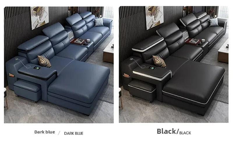 Luxury Leather Living Room Sofas Italian Home Sofa Bed Recliner Modern Designer Ergonomic Back Sofa Living Room Furniture