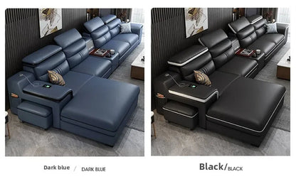 Luxury Leather Living Room Sofas Italian Home Sofa Bed Recliner Modern Designer Ergonomic Back Sofa Living Room Furniture
