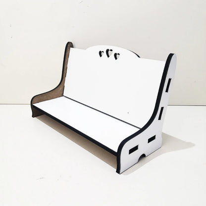 180mm Sublimation Blank Print Plain MDF wood Memorial Long Bench Chair For keepsake Christmas Decoration Trinket Ornament