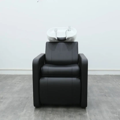 Luxury Electric Height Adjustable Shampoo Chair with Durable Ceramic Basin Modern Design