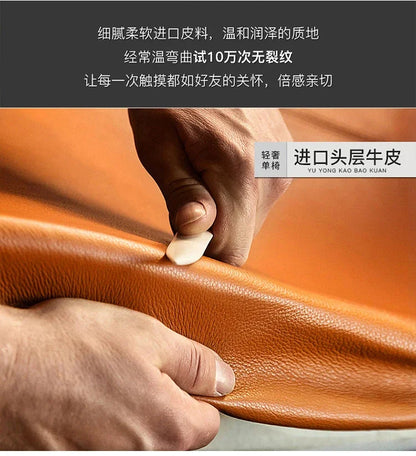Comfortable Ergonomic Living Room Chairs Modern Leather Nordic Sofa Chairs Designer Recliner Portable Fauteuil Salon Furniture
