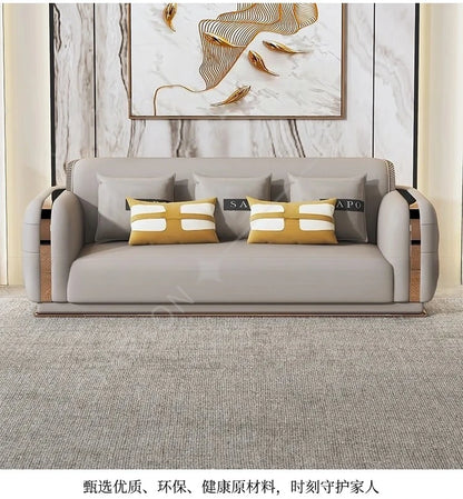Sofa Genuine Leather Designer Italian  Loveseat Single Canape