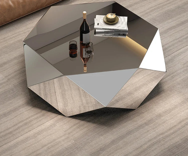 CZ Modern Minimalist Stainless Steel Diamond Coffee Table Simple Furniture Supplies