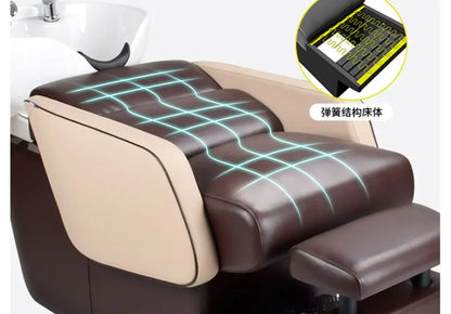 yj5 lx29Beauty Shop Lying Half Shampoo Chair Hairdressing Salon Bed Special Spa Shop Flushing Bed