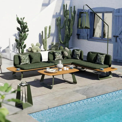 Outdoor Sofa Aluminum patio Villa Courtyard Garden Courtyard High end Hotel Leisure Simple Sofas set