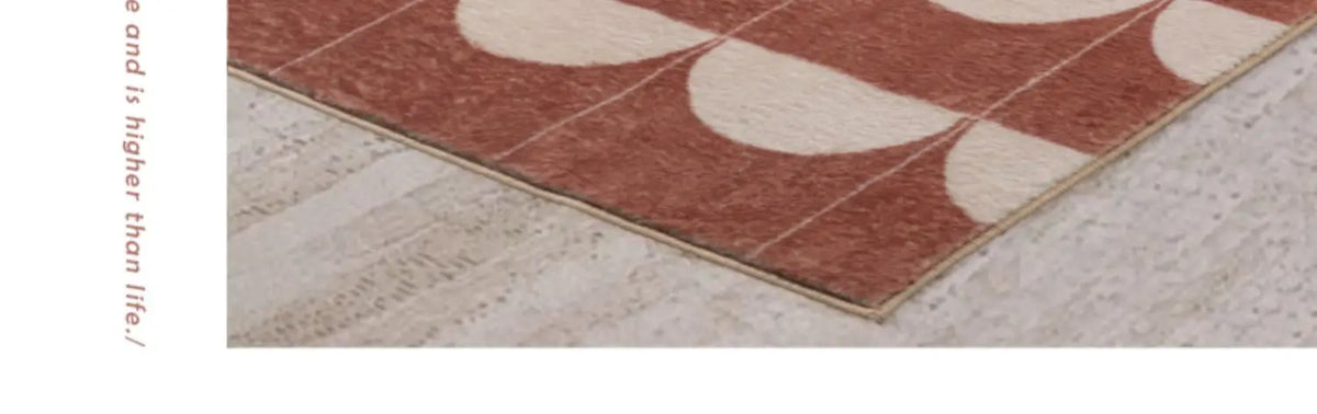 VIKAMA Cashmere Wash Back Carpet Machine Washable Ins Style Checkerboard Living Room Carpet Cloakroom Carpet Home Decoration