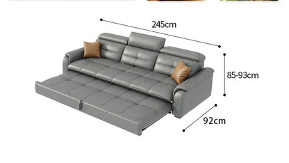 W Reclining Electric Oversize Sofa Genuine Leather Designer Italian Corner Sofa Modern Luxury Divano Letto Living Room Furniture