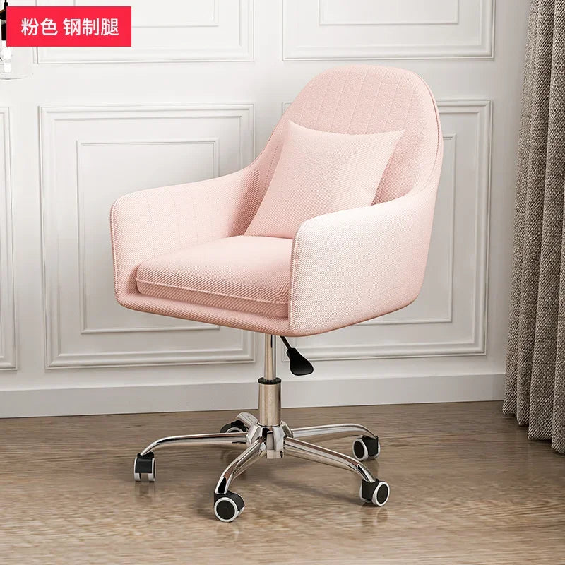 Computer Chair Nordic Household Comfortable Office Chair Bedroom Furniture Designer Backrest Study Swivel Pulley Gaming Chair