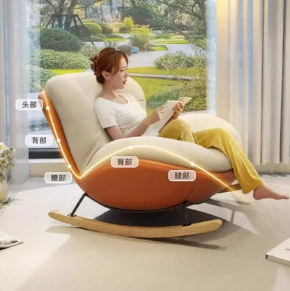 Snail Rocking Chair Large Living Room Chairs Lounge Rocking Nordic Chairs Luxury Modern Throne Ergonomic Sofa Home Furniture