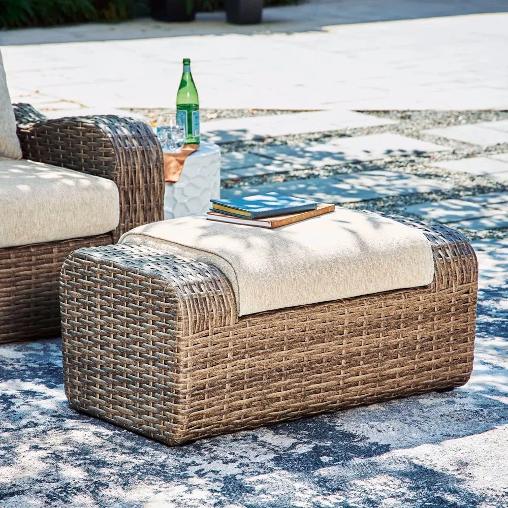 Nordic outdoor villa courtyard leisure sofa simple design milk tea shop cafe outdoor rattan combination furniture
