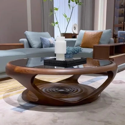 Table basse italienne minimaliste en bois massif, moderne, Simple, légère, de luxe, Style Wabi-Sabi, petite Table basse