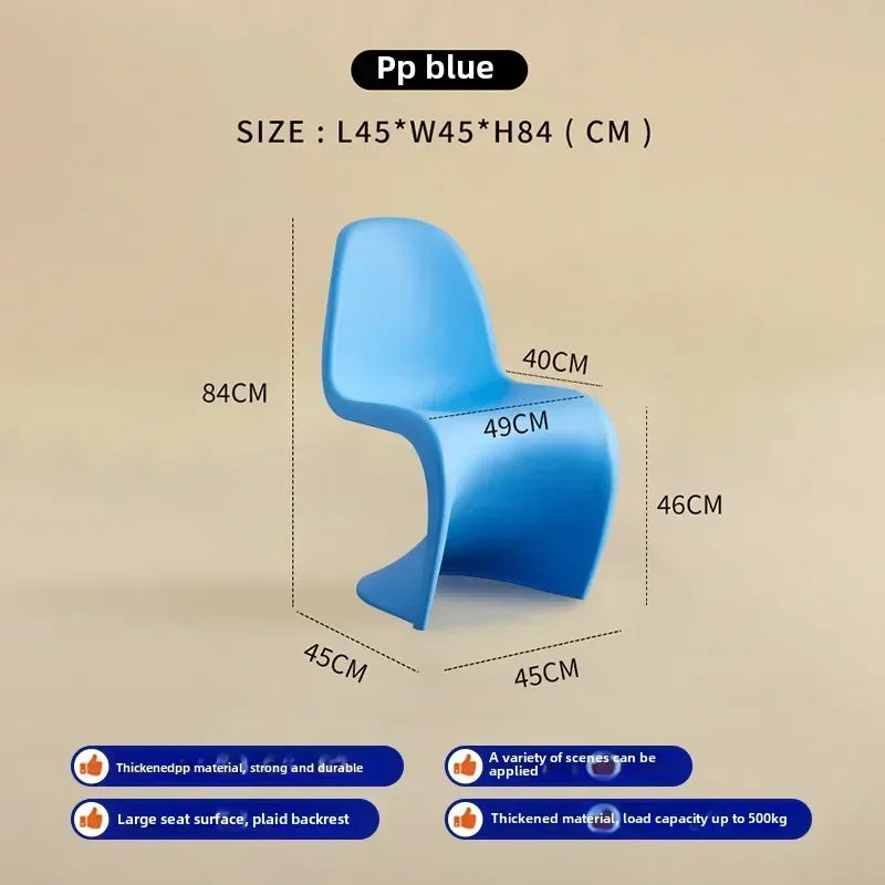 Dining chair transparent plastic chair Nordic home simple modern back chair makeup stool