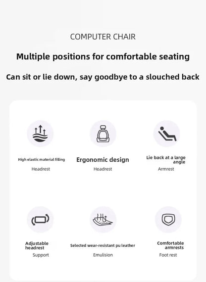Home Gaming Chair Bedroom Sofa Recliner Ergonomic Office Backrest Chair Furniture Living Room Latex Cushion Swivel Chair