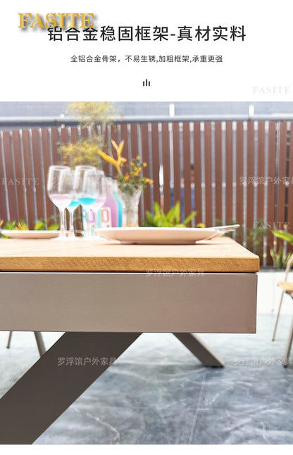 Courtyard table and chair outdoor balcony waterproof and sunscreen garden outdoor leisure table and chair combination