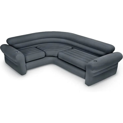 68575EP Inflatable Corner Sofa: L-Shaped – Indoor Use – 2-in-1 Valve – 880lb Weight Capacity – 101” x 80” x 30”