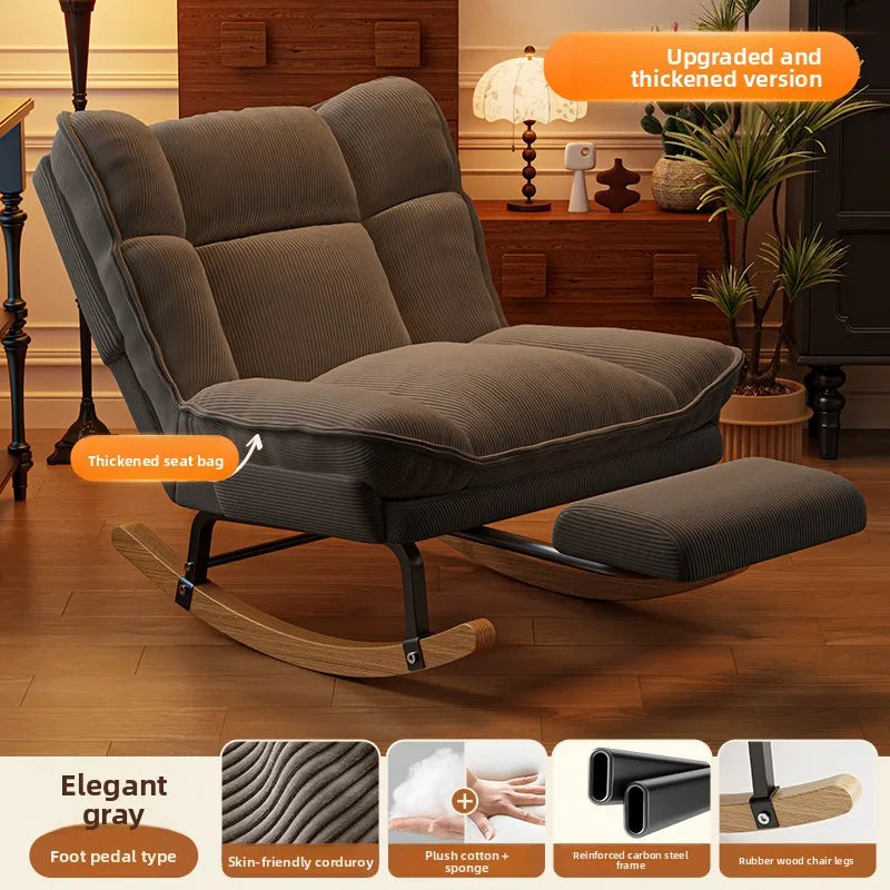 Rocking Reclining living room chairs comfortable exquisite modern minimalist Armchair soft backrest кресло home furniture