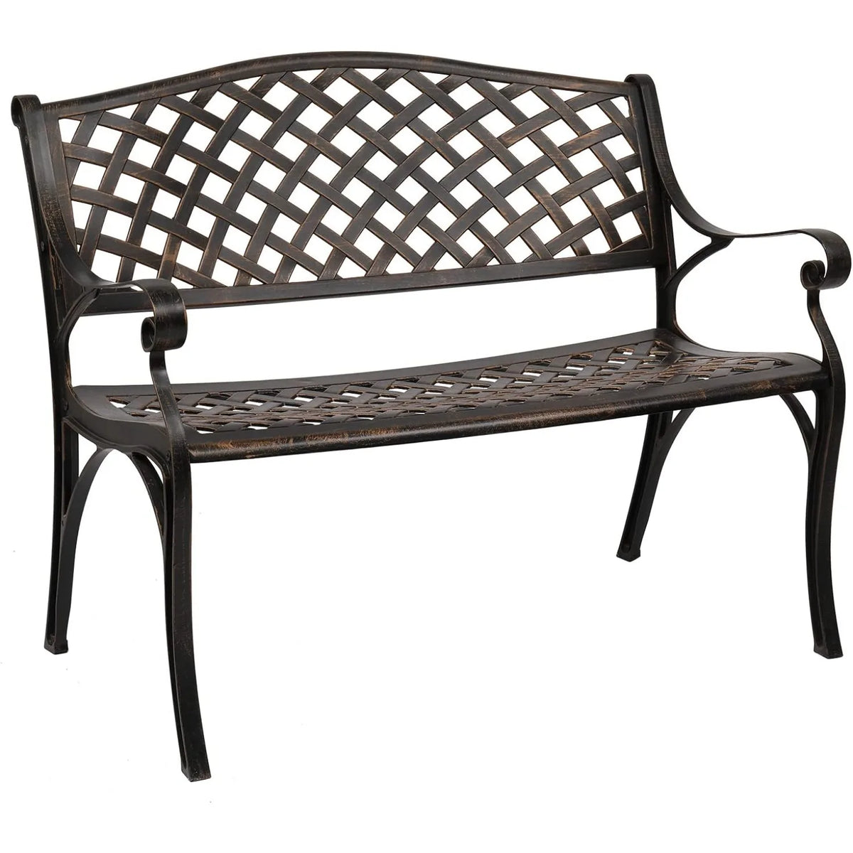 Cast Aluminum Outdoor Furniture Outdoor Bench in Garden