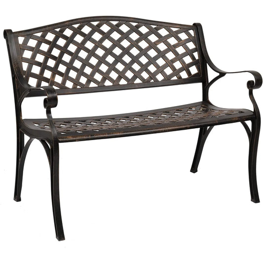 Cast Aluminum Outdoor Furniture Outdoor Bench in Garden