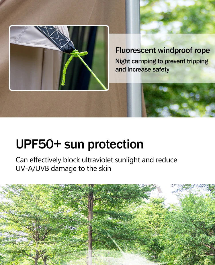 210D Outdoor 6-10p family camping anti-mosquito large canopy Portable folding tent sun protection waterproof beach park pergola