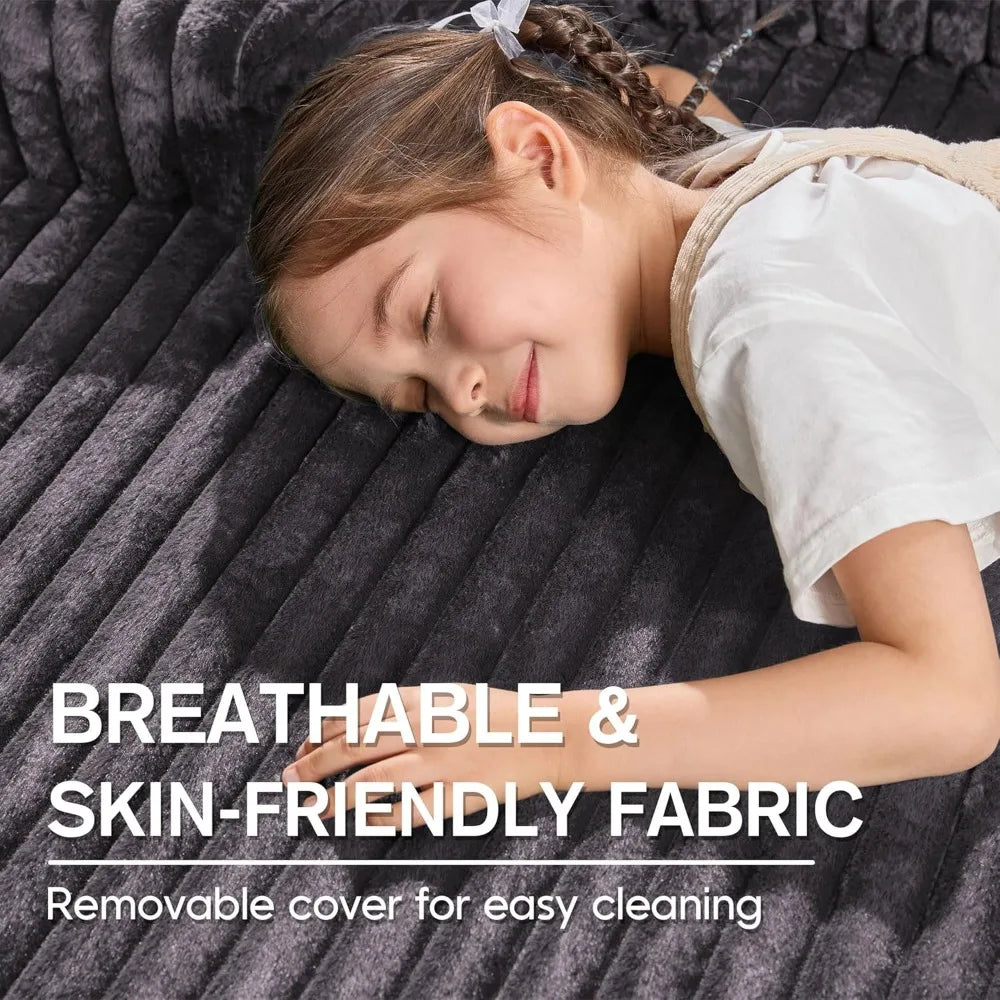 Sectional Sofa Couch, L-Shape Couch 3 Seater Couches for Living Room, Cloud Couch with Oversized Chaise