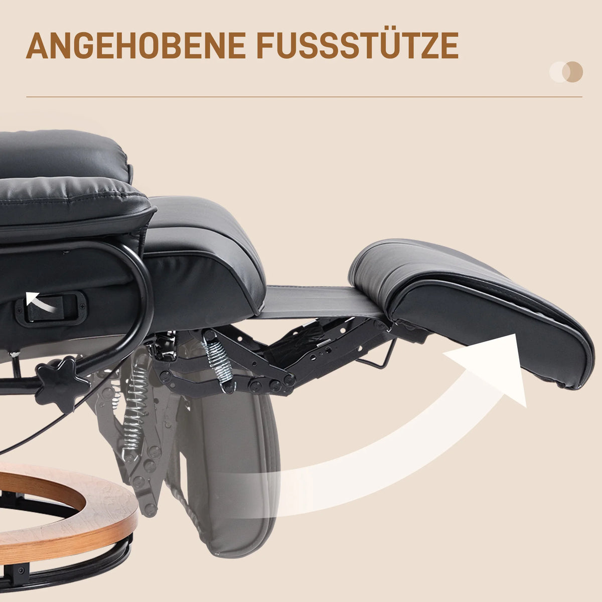Relaxing armchair swivel TV armchair with reclining function and footrest load capacity up to 150 kg TV armchair made