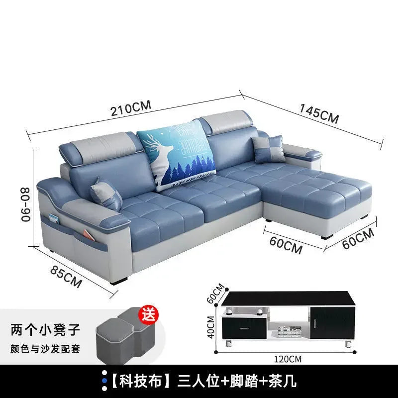 Living room, simple, modern, rental room, three people, removable and washable, small apartment, Nordic