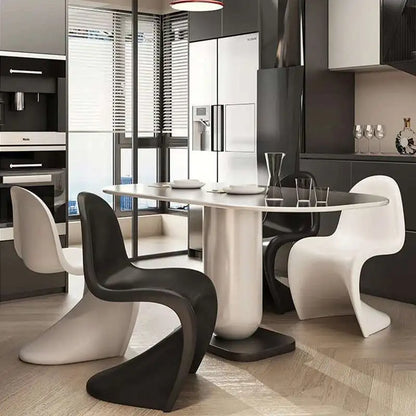 Nordic Plastic Dining Chairs Transparent Lazy Designer Ergonomic Dining Chairs Accent Desk Minimalist Muebles Acrylic Furniture