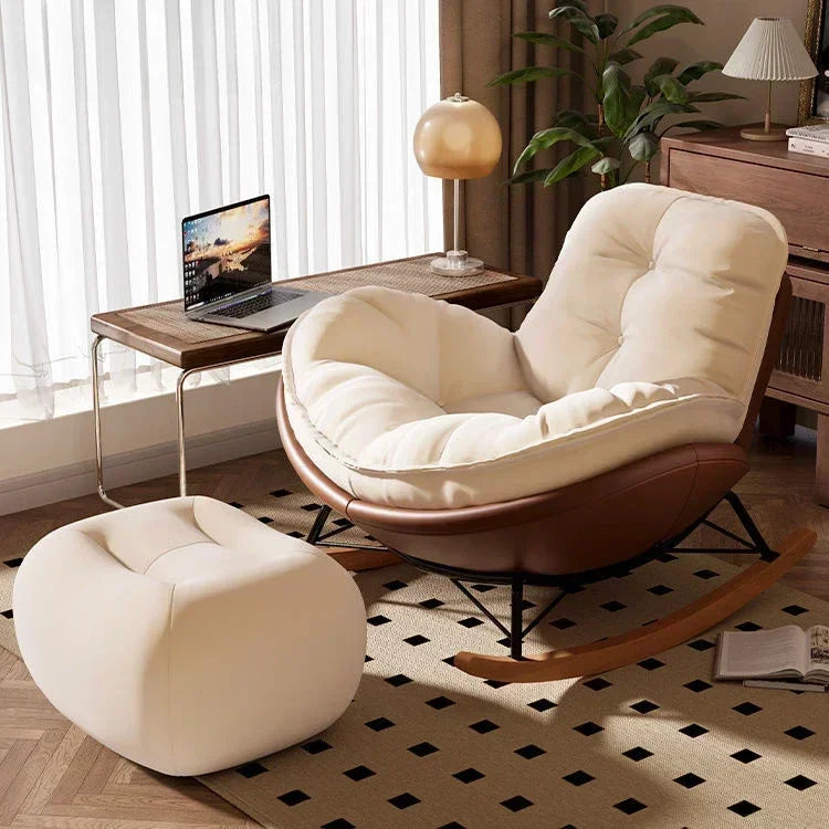 Chair Rocking Chair Lazy Lounge Chair Sofa Single Comfortable Lounge Chairs Living Room Bedroom Household Indoor Leisure Chairs