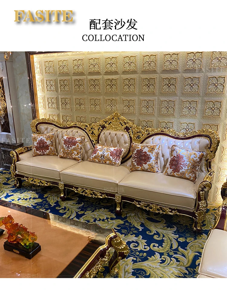 French solid wood coffee table European rectangular coffee table natural furniture