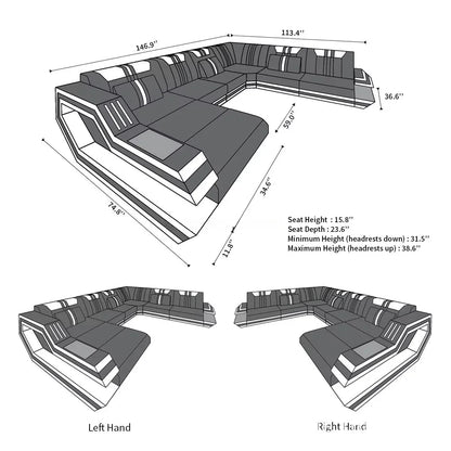 s#A Modern Space Capsule Style Sofa Cover Furniture Living Room Leather Electric Sofa