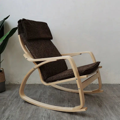 Simple and modern Nordic Boang rocking chair easy chair solid wood recliner lazy pregnant woman chair balcony lounge