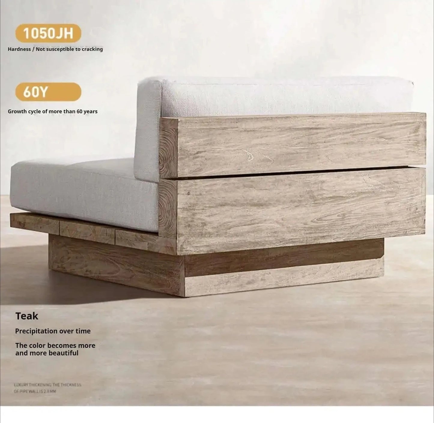 Japanese Style Waterproof and Sunscreen Garden Sofa, Minimalist Designer, Modern Garden Sofa, Artistic Outdoor Furniture, Divano