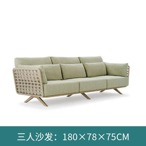 Nordic Outdoor Sofa Rattan Cafe Courtyard Villa Hotel Garden