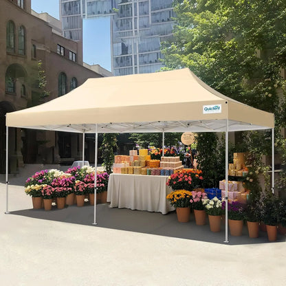 10x20 Heavy Duty Pop up Canopy Tent, Commercial Grade Instant Shelter with Wheeled Bag for Outdoor, Parties,, Customized