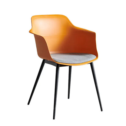 Modern Simple Living Room Chair Plastic Cushion Chair Home Restaurant Armchair Nordic Leisure Chairs Backrest Desk Chairs