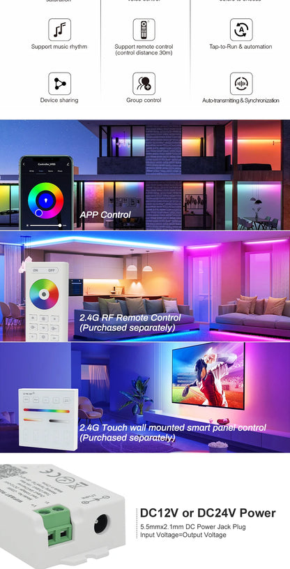 Smart LED Dimmer Tuya Wifi Zigbee DIM CCT RGB RGBW RGBCCT PWM LED Controller Support Alexa Google Home Voice Control