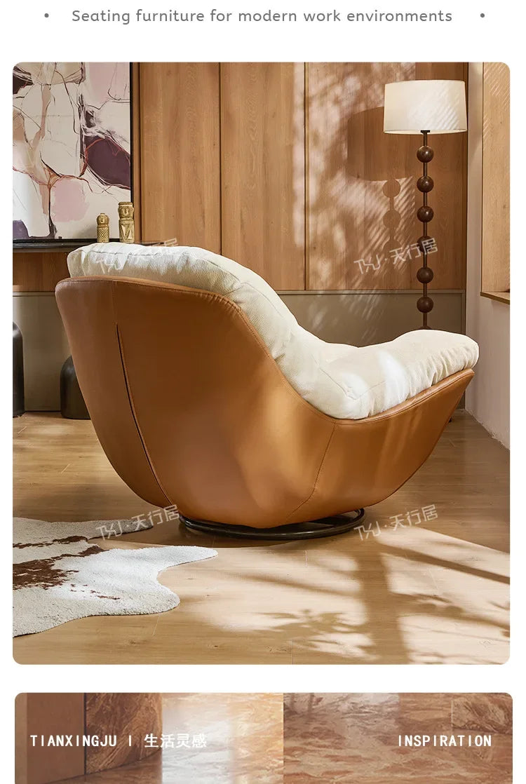 PJ    medieval rotating single sofa chair living room balcony home