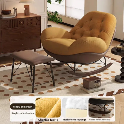 Lazy Sofa Rocking Chair Bedroom Lounge Chair Carefree Adult Living Room Single Balcony Leisure Rocking Chair Recliner Chairs