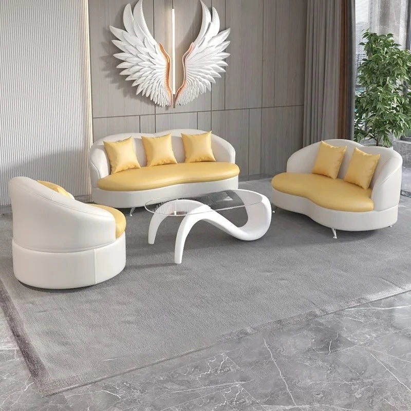 Grand canapé de luxe blanc imperméable à l'eau Simple vert Chaise longue nouveau canapé naturel concepteur Muebles Para dortoir meubles