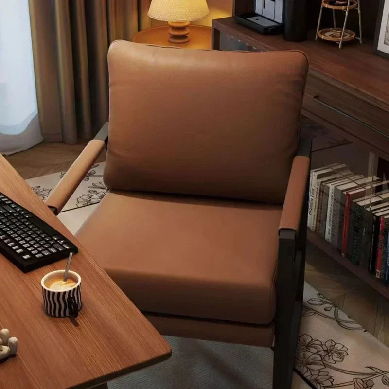 Single Casual Sofa Chair Iron Art Conference Office Negotiation Chair Desk Learning Computer Chair Sofa Chair