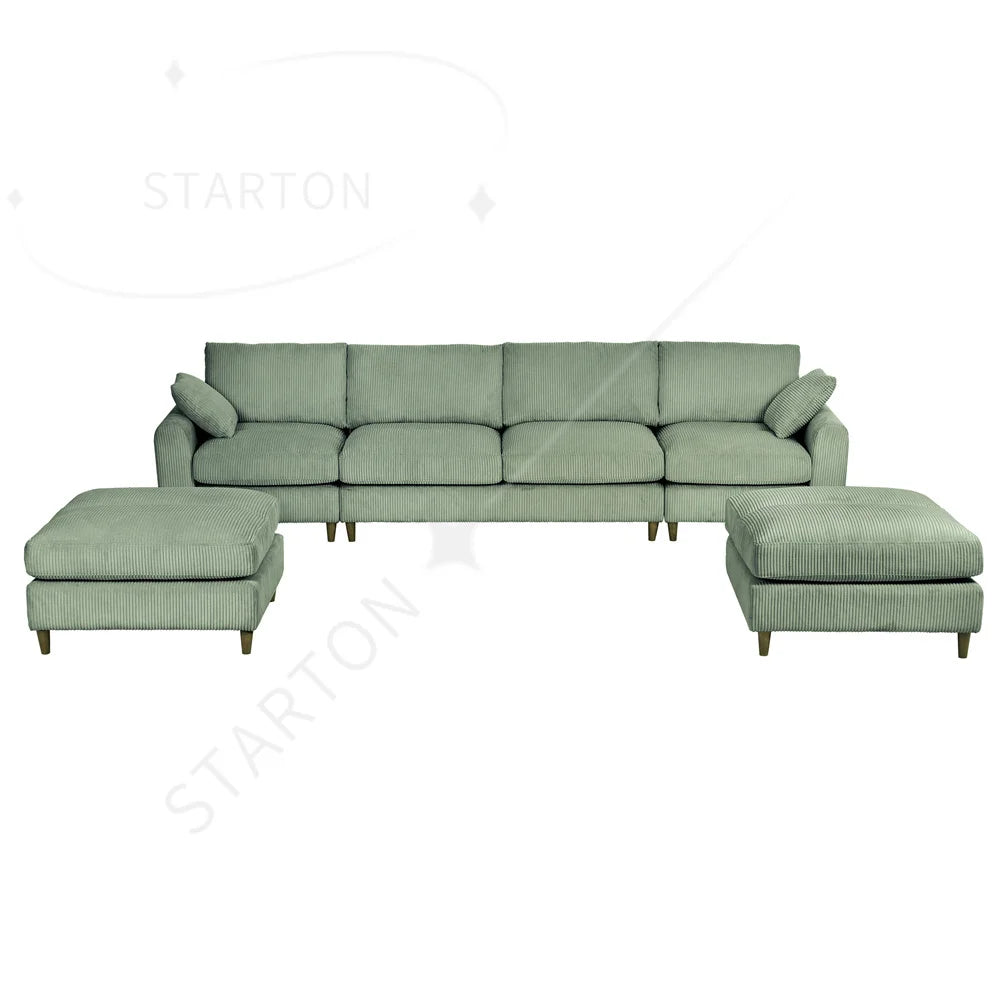 121" Modular Sectional Sofa Couch L Shaped Upholstered Sofa With Chaise Cushion Oversized 6 Seater Couches Sofas For Living Room