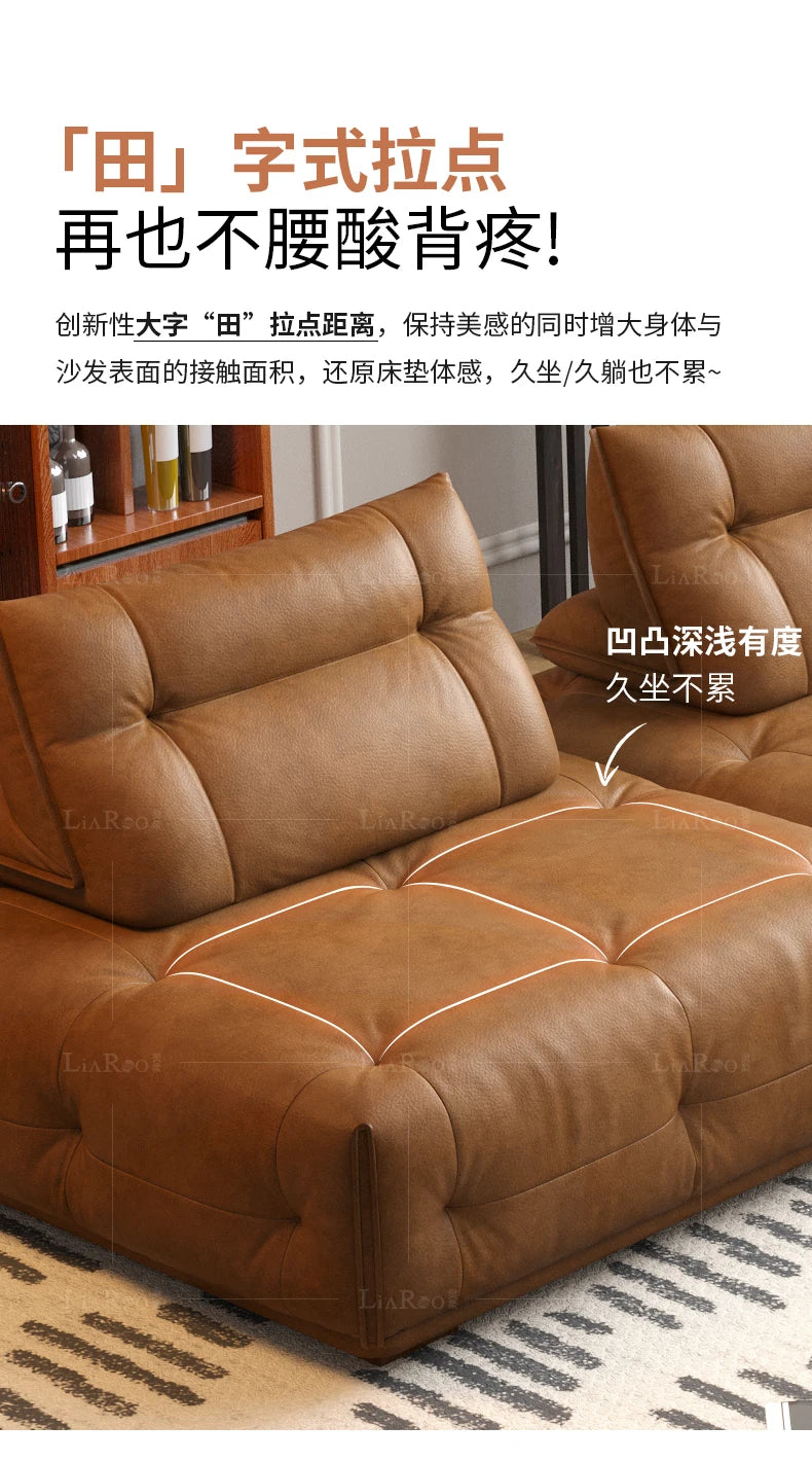 Adults Sleep Living Room Couch European Brown Villa Modular Corner Sectional Sofa Double Lounge Leather Canape Salon Furniture