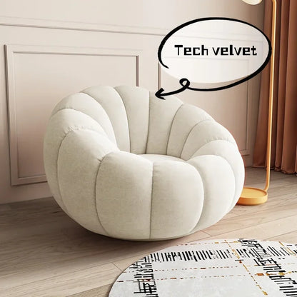Modern Living Room Sofa Lambswool Pumpkin Sofa Chair Creative Home Balcony Swivel Lounge Chair Fitting Room Bedroom Single Sofas