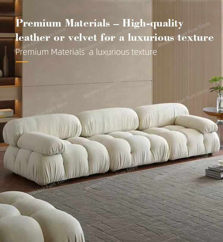 L Shaped Modular Sectional Sofas,Velvet Vacuum Modern Compressed Sofa,Luxury Corner Couch Living Room Sofa Set Furniture