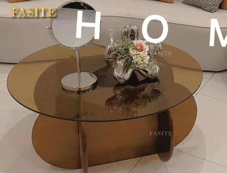 Unique Display Coffee Table Clear Ornaments Aesthetic Minimalist Coffee Table Luxury Design Mesa Centro Salon Home Furniture