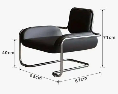 Armchair Nordic Chairs Comfortable Leather Living Portable Room Sofa Relaxing Single Person Backrest Chair Office Home Furniture