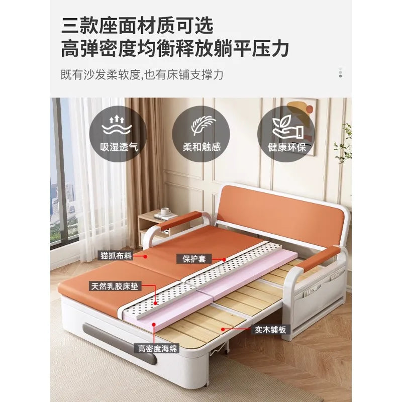 Sofa bed folding dual-purpose small apartment 2024 Internet celebrity new living room 1.2 multi-function single and double retra