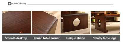 Japanese Solid Wood Coffee Table for Living Room Furniture Sofa Side Table Light Luxury Minimalist Household Window Small Table